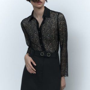 Zara Black Lace Bodysuit